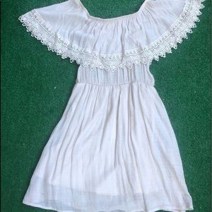 White dress with lace